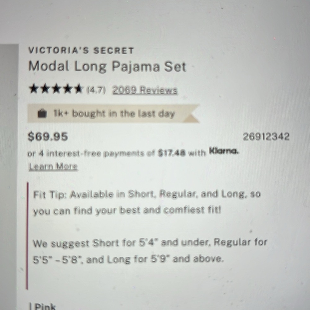 Victoria’s Secret Modal Long Pajama’s 2  pairs NWT